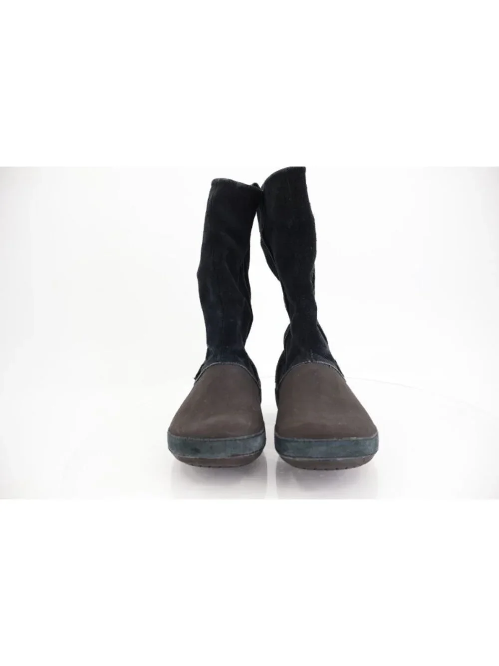 Crocs Berryessa Pull On Boots Women's Size 7 Black Suede Leather Lightweight